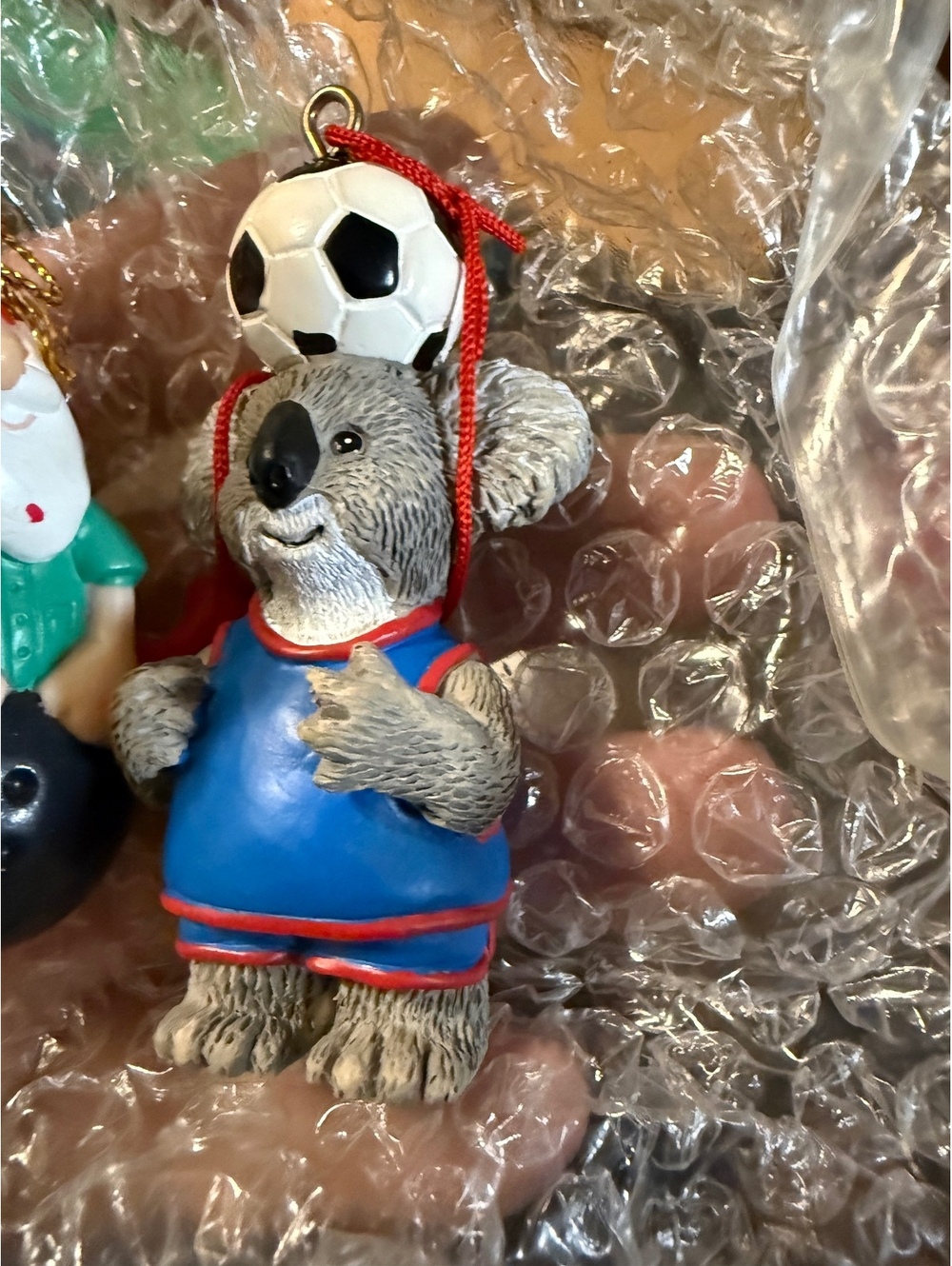 Avon Gift Collection Sports Bear Ornament Soccer-Koala